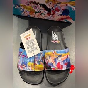 SAILOR MOON SLIP ON SLIDES VANS SIZE 8